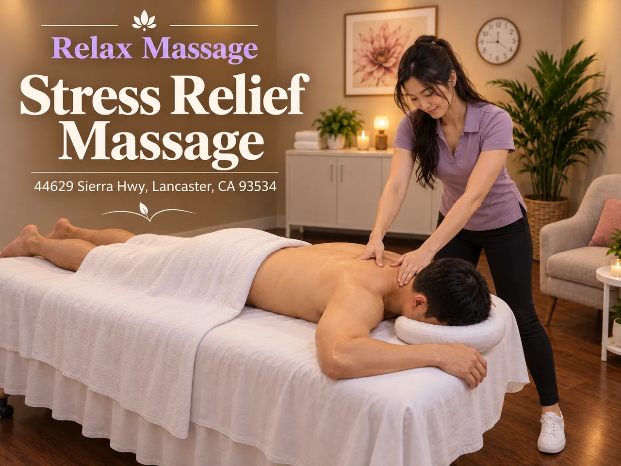 Stress Relief Massage in Lancaster, CA at Relax Massage